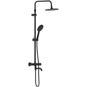 Душевой набор с верх. тропическим душем 1 реж. и руч. душем 3 реж. RedBlu by Damixa Jupiter 977810300 черный