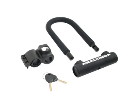 Всепогодный замок навесной с креплением на раму, силикон АВАНГАРД ANACONDA Т608 BLACK 14853 *1