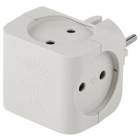 SP-4-W ЭРА Тройник 4гн, без заземл (белый) (10/60/2880)