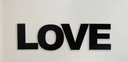 Панно буквы "LOVE" высота букв 30 см,набор 4 детали  чёрный 9750809