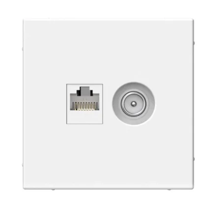 Розетка двойная ТВ + компьютерная Artgallery TV+RJ45  кат. 5E, белый GAL000189 Systeme Electric