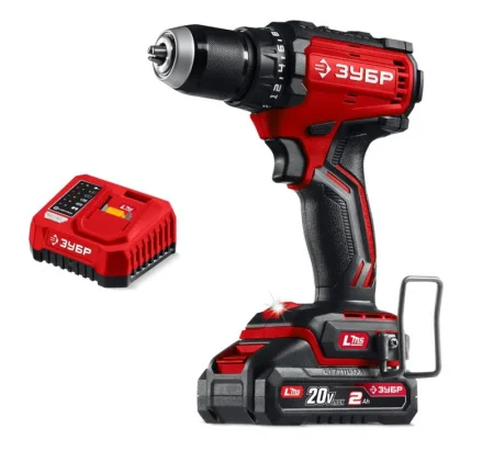 Дрель-шуруповерт аккум. Зубр ДБ-65-21 20В, 65Нм, 1 АКБ LMS (2Ач), 0-350/0-1800 об/мин, (бесщеточный двигатель) *1