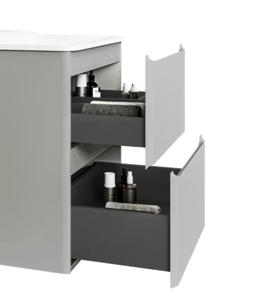 Тумба подвесная Welto 60 с 2 ящ. светло-серая Wel.01.60.2/P/GRS/RL