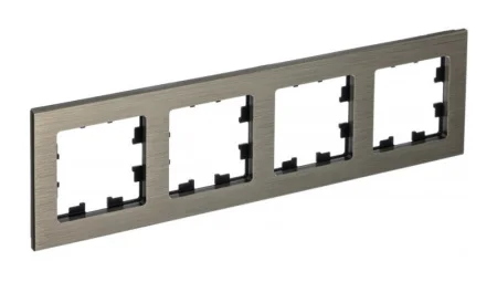 Рамка 4-м AtlasDesign Nature металл латунь ATN312204 Systeme Electric