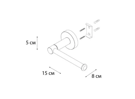 Держатель для туалетной бумаги без крышки Fixsen Сomfort Black черный FX-86010A