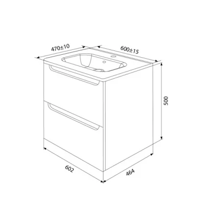 Тумба-умывальник подвесная Iddis Edifice 60 EDI60W0i95K белая с раковиной