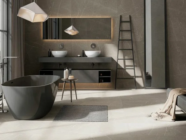 Керамогранит Kerranova SKALA K-2201/MR 600х1200х10мм 1уп=1,44 м2 (2шт) белый