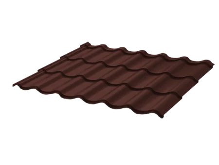 Металлочерепица (профиль М4 2 стандарт) ПЭ 1180х6050 0,45 RAL8017 шоколад
