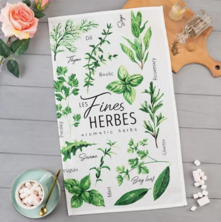 Полотенце кухонное Доляна Fines herbes 35х60см 100% хлопок 160г/м2 5423110