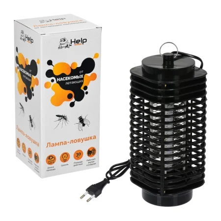Лампа-ловушка HELP для уничтожения летающих насекомых 220В 12x12x28см *1/6