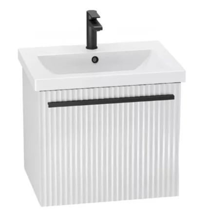 Тумба подвесная AGATA Суматра 60 АТ60-436 Тортора, 2 ящика с раковиной Como 60