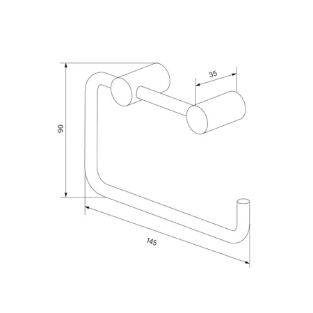 Держатель для туалетной бумаги без крышки Iddis Petite матовое золото PETG000i43