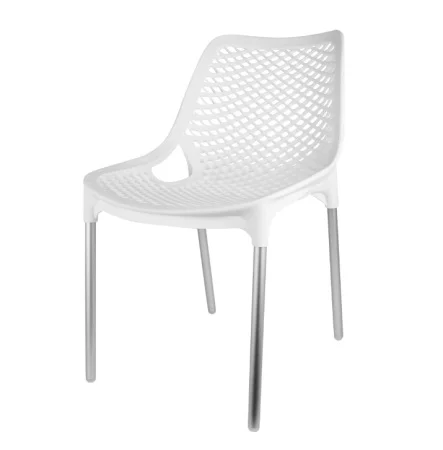 Стул садовый пластик Эврика М6332 (А) 45х60х77,5см белый