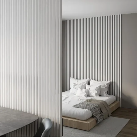 Рейка интерьерная МДФ Stella Милана Белый 2700х30х20мм