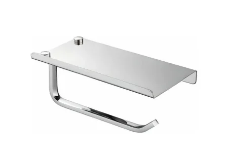 Держатель д/туалетной бумаги без крышки с полкой хром HB330 (Haiba) *1