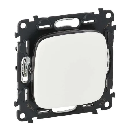 Переключатель Valena Allure 10АХ 250В с лицевой панелью; безвинтовые зажимы бел. Leg 752706