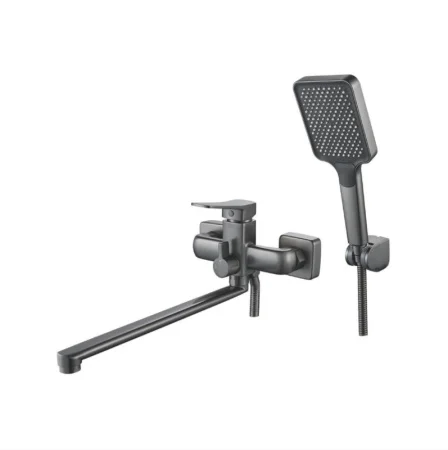 Смеситель для ванны одноручный Shevanik S9922T оружейная сталь