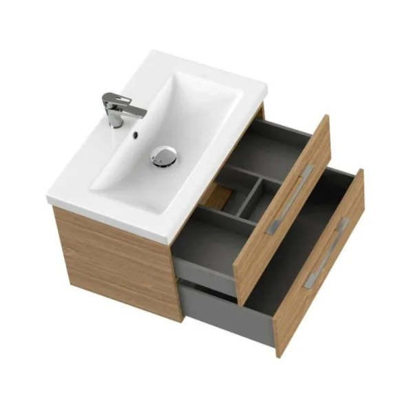 Тумба под раковину подвесная Cersanit LARA 70 для COMO 70 орех 64136