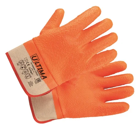 ULTIMA 620SW Перчатки FROST утепленные с рельефным ПВХ покр., крага(кор. 72 пары/упак. 6 пар) (10/XL