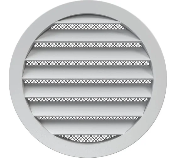Решетка вентиляционная круглая D125мм алюм с фланцем 10РКМ (Era)