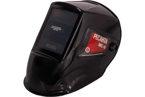 Маска сварщика 100х60мм автоматический светофильтр Хамелеон 9-13 DIN Ресанта МС-5 65 57  1