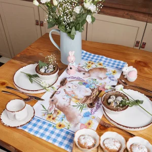 Дорожка на стол Этель Зайчики пасхальная 30х70см 100% хлопок саржа 190 гр/м2 4682724 *1