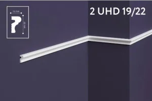 Молдинг настенно-потолочный UHD Polymer 2 19/22 2м Солид 