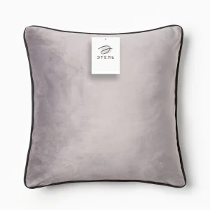 Наволочка декоративная Этель Кант 45х45см цвет серый велюр 100% п/э 9656460 *1
