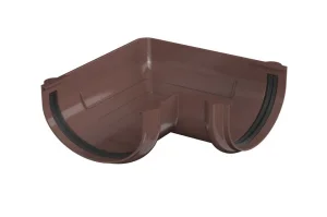 Угол желоба 90° ТН ОПТИМА D120/80мм коричневый 128228 кор-21шт