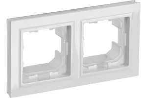 Рамка 2-м  Brite  РУ-2-БрБ-44 IP44 белый IEK BR-M22-44-K01