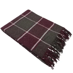 Плед Palermo 140х200см, 15S/SOFA, бордо/каст/бел, шерсть 20%, пан 40%, пэ 40% 10133709