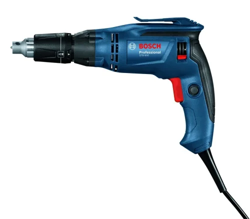 Дрель-шуруповерт сетевой Bosch GTB 650, для гипсокартона 650 Вт, шуруп 6,6 мм крут мом 12 Нм 0-5000