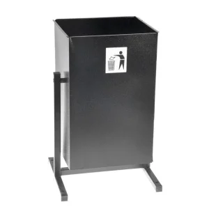 Урна для мусора 25л "Уралочка-Бюджет 2" квадратная антик серебро П1578 *1