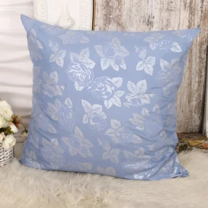 Наволочка-наперник Роза голубая 70х70см на молнии тик 70% п/э 30% хлопок 90гр/м2 4273545