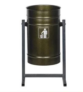 Урна для мусора 16л "Космос" круглая антик серебро *1