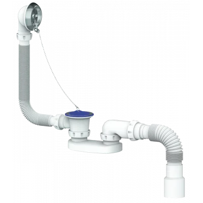 Сифон д ванны с выпуском и переливом 1 1 2 х40 50 S12 (Unicorn)  1 35