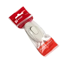 Переключатель на шнур 6А 230В IP20 бел. EKF APB6-10 *1