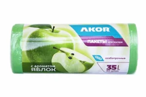 Мешки д/мусора 35л ПНД аромат яблок 30шт Акор 204-003 *1/70