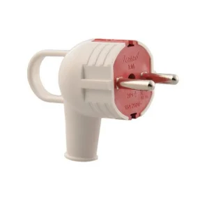 Вилка кабельная c заземлением с ручкой белая 715-0201-602 Lezard