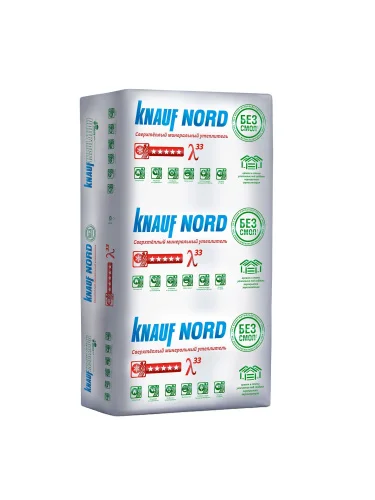 ТеплоКНАУФ NORD TS 033 А 50х600х1250мм 12шт Knauf Insulation 1уп 0,45м3 9м2 1п 24уп 728445