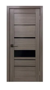 Полотно дверное Х4 неаполь темный/черное стекло *900