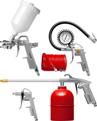 Набор пневмоинструмента универс. Orion-5G с верхним бачком, 5 предм. 1,58кг Stayer 06488-H5  1