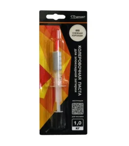 Паста колеровочная для эпоксидной затирки 055 Снежная королева Диамант 1 кг шприц 4 мл  1