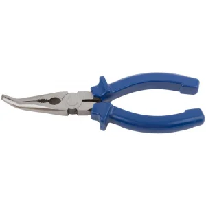 Тонкогубцы изогнутые  Тор , инстр. сталь, пластиковые ручки 160 мм MOS  1