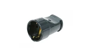 Штепсель с зазем черн. 16А 250В (еврослот) А1020 (UNIVersal)  20 200