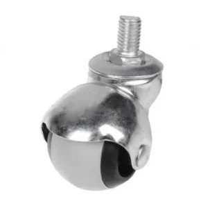 Опора колесная 40мм с болтом М10, поворот.подшипн., кругл. ЧИБИС М1709и серый