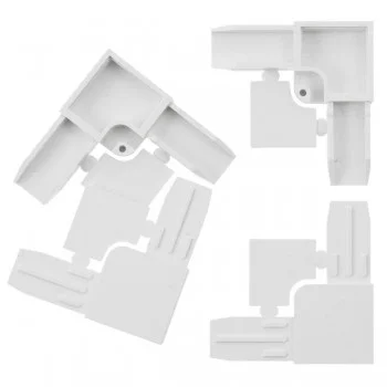 Соединительный уголок для москитного профиля пластиковый белый 4шт уп АС РемОкно