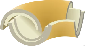 Отвод 90гр скорлупа д/трубы D110 (50мм) ППС *1