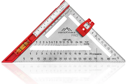 Угольник Profi 6 в 1 многофункциональный Inox+Abs+ магнит, толщина 2,0мм VertexTools 3046-2  1