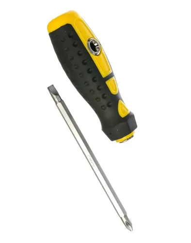 Отвертка переставная PH2 SL6 6х130мм прорезиненная рукоятка сталь CrV Fit Профи 56230  1